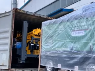 drilling rig with air compressor